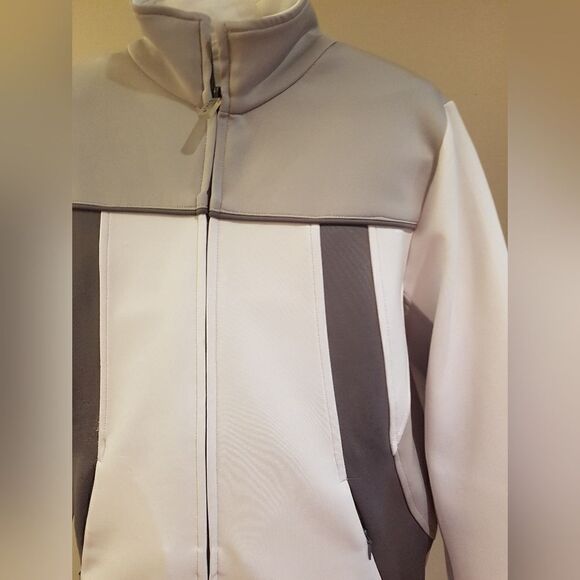 AUR *NWOT* White/Grey Activewear Long Sleeve Zip Up Jacket Size Small *EUC - Picture 8 of 11